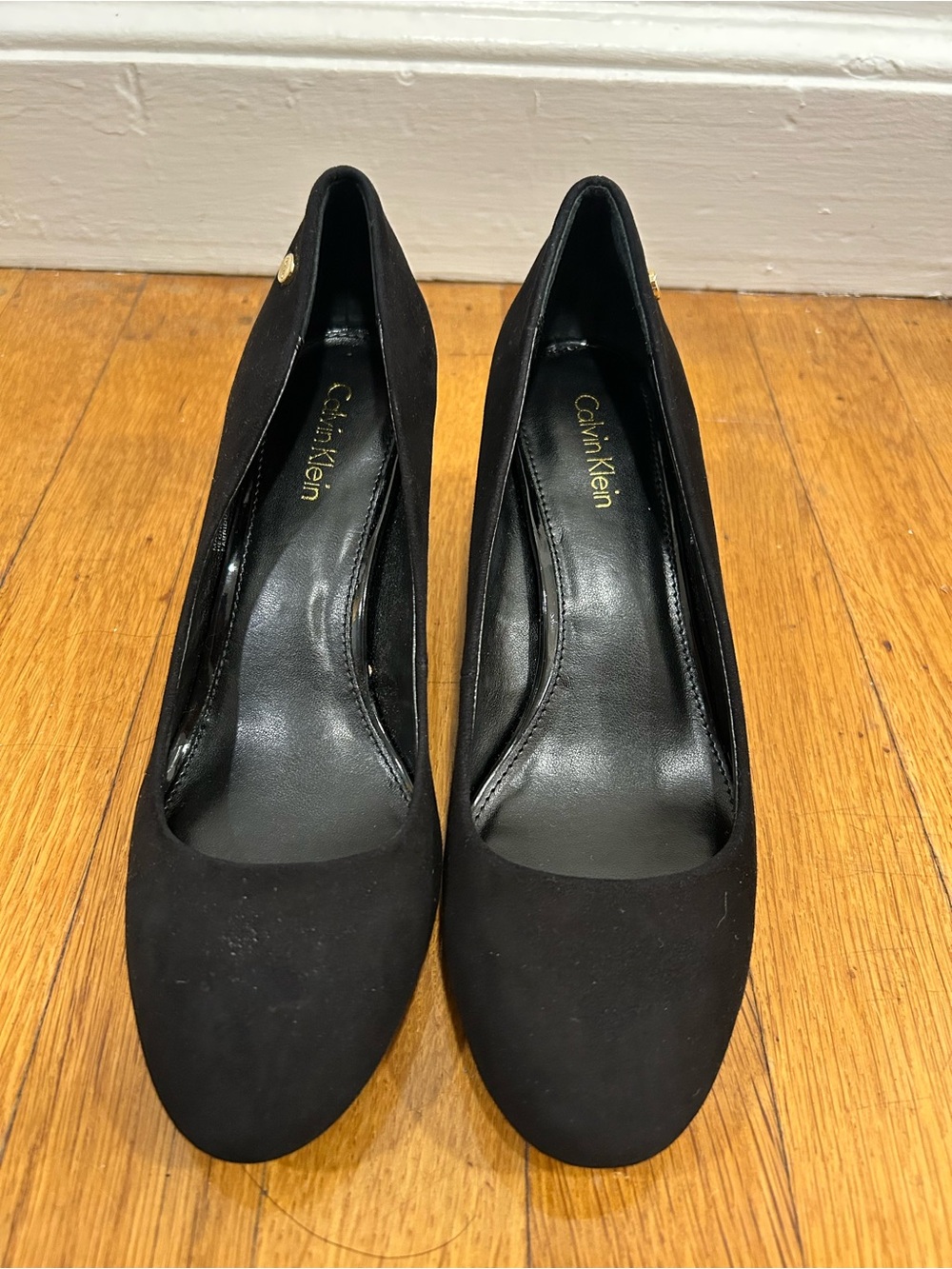 Calvin Klein Kasey Block Heel Pumps Black Size 6.5 NWOT
